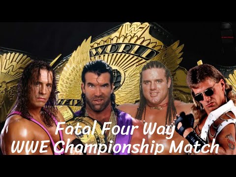 Bret Hart vs Shawn Michaels vs Razor Ramon vs British Bulldog WWE Title Match