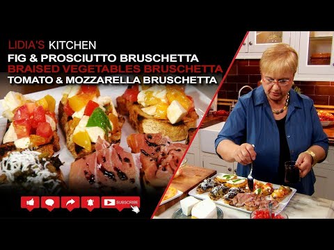 BEST Party Food Recipes    Fig & Prosciutto, Braised Vegetables, and Tomato & Mozzarella Bruschetta