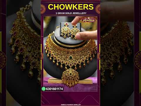 #Shorts Chowkers Collection 1 Gram Gold Jewellery