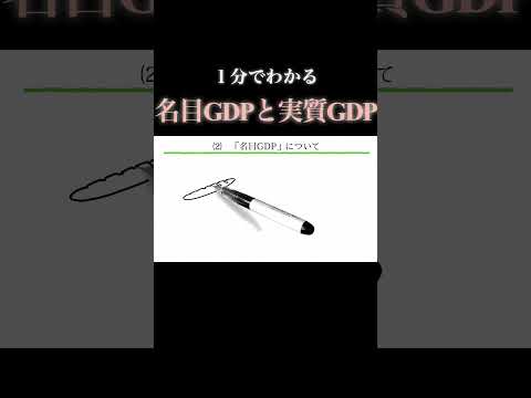 「名目GDP」と「実質GDP」の違いとは？？   #経済 #お金 #解説 #勉強