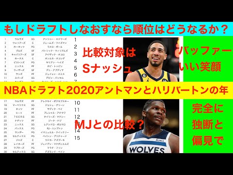 NBAドラフト2020アントマンとハリバートンの年　もしドラフトしなおすなら順位はどうなるか？