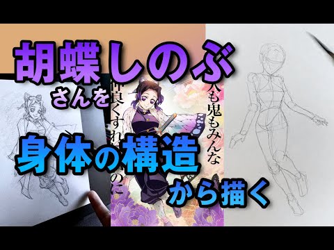 胡蝶しのぶを身体の構造から描く