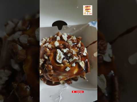 Cinnabon caramel peccan 🥯🥯 4/5 #shorts #cinnamoroll #streetfood#trending #viral #2024 #youtubeshorts