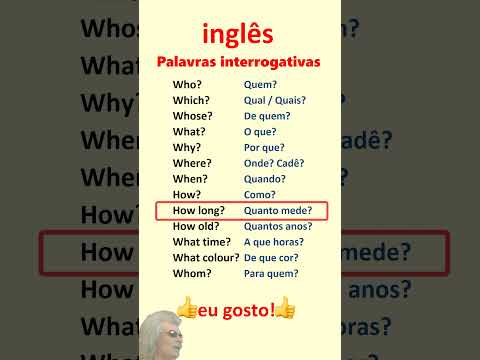 Inglês. Aprender palavras interrogativas inglês para iniciantes!