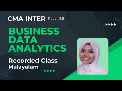 CMA Inter BDA Malayalam Class| Part 1|Business Data Analytics|Paper 11.B