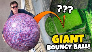 GIANT BOUNCY BALL Drop from 165m Dam!