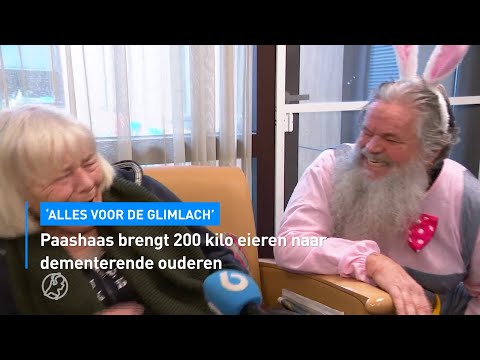 WAT LIEF! 🥹 Paashaas brengt 200 kilo eieren naar dementerende ouderen | Hart van Nederland