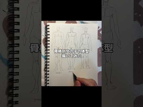 骨格タイプ全部描いてみた / 【56日目】100日間絵を描き続けたら上手くなる？【上達記録】