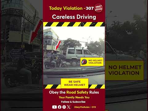 Today Violation 307 Careless Driving #otr #roadsafety #chennaitrafficpolice