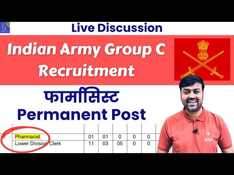 Indian Army Group C Recruitment DG EME Pharmacist Permanent Post 2025 || Pharmacist Vacancy 2025