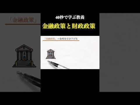 【40秒で教養】金融政策と財政政策の違いとはなにか？？ #解説 #経済 #投資