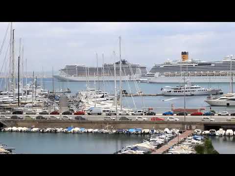 MSC FANTASIA Kreuzfahrtschiff Video Einlauf in den Hafen von Palma de Mallorca