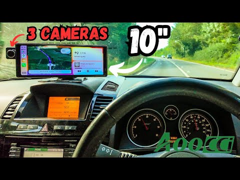 Amazing 10" Car Smart Screen - 3 Dash Cameras 2k - Apple CarPlay - Aoocci P109 Review