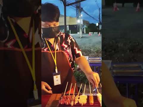 Thai street food at Chiang Mai: SPICY skewers! 🍡🔥