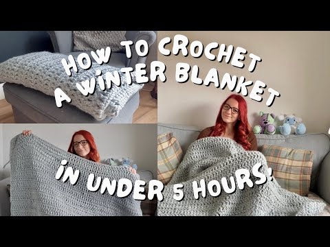 How to crochet a cosy blanket for winter☕️❄️ Step by step blanket tutorial for beginners