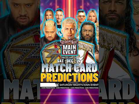 Saturday Night's Main Event 2024 - Match Card Predictions #SaturdayNightsMainEvent #Bevelock #Shorts