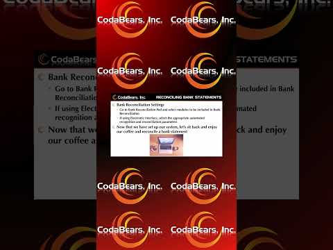 Bank Reconciliation Settings