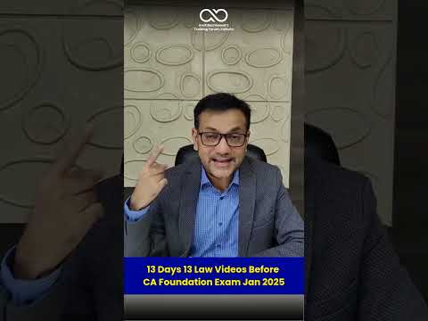 Video - 1 | 13 Days 13 Videos | CA Foundation Jan 2025 | Amit Bachhawat Training Forum