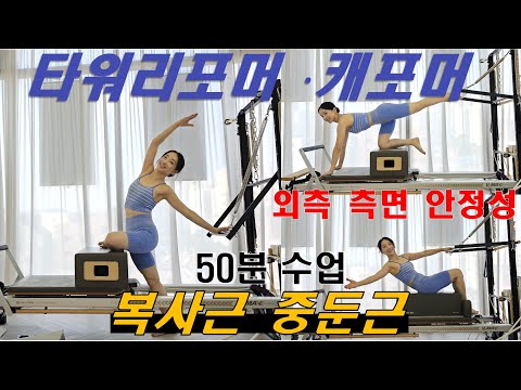 타워리포머, 캐포머 | 외측 측면 근육의 안정성 | 중둔근, 옆구리