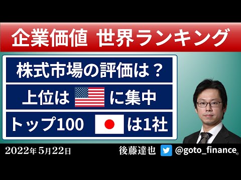 世界 株式時価総額ランキング（2022/5/22）