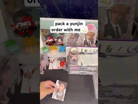 pack a yunjin order with me 💫 #pwm #packingorders #packwithme #lesserafimyunjin #lesserafim