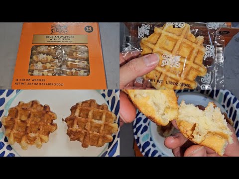 Costco Sale Item Review St. Pierre Belgian Waffles with Butter Sweet with Studded Sugar Taste Test