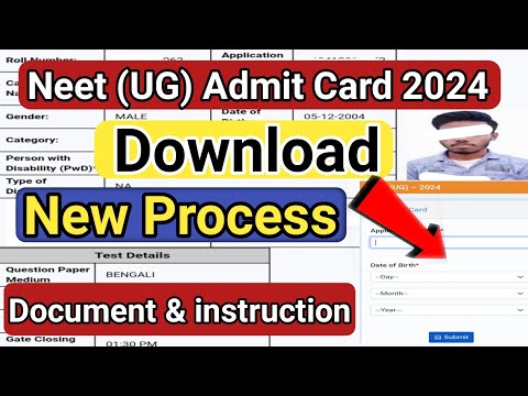 Neet Admit Card 2024 I NEET Admit Card Download 2024 I NEET Exam 2024 Admit Card