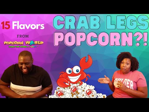 CRAB LEGS Popcorn?! - SCIENTISTS Try 15 WILD Flavors of Popcorn (Part 2)