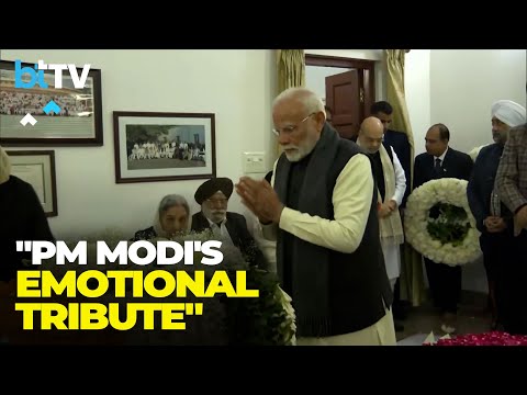 PM Narendra Modi Pays Floral Tribute To Former PM Manmohan Singh