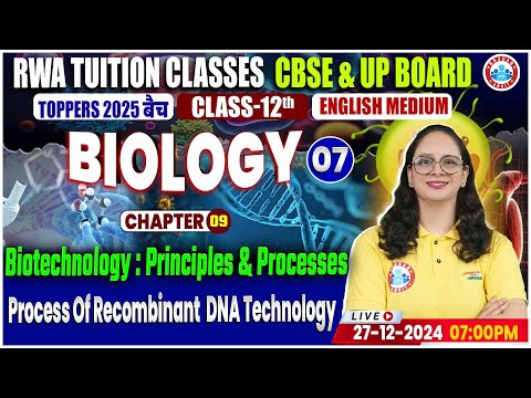 Class 12 Biology Chapter 9 Biotechnology : Principles & Processes | 12th Biology Imp Topics By RWA