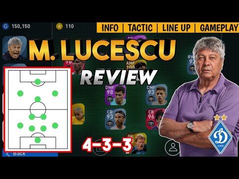 M. LUCESCU 433 MANAGER REVIEW | NEW DYNAMO KYIV MANAGER | PES 2021 MOBILE