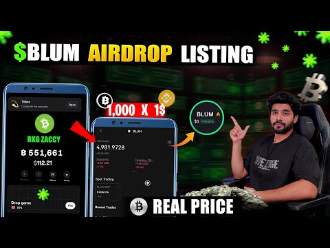 BLUM AIRDROP LISTING || BLUM PRICE 0.6$ 😱|| BLUM AIRDROP WITHDRAWAL | BLUM AIRDROP PRICE AND LISTING