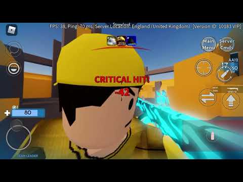 Letting my sister win in roblox arsenal