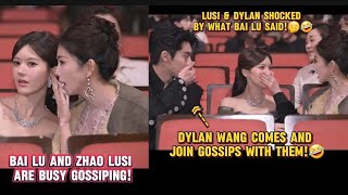 Dylan Wang, Bai Lu & Zhao Lusi gossiping?!😅😂 #wanghedi #bailu #zhaolusi