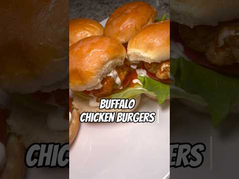 Easy Appetizer| Buffalo chicken burgers #fy #chickenburger