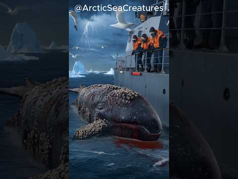 The giant black whale with millions of parasitic barnacles asked for help from the sailors