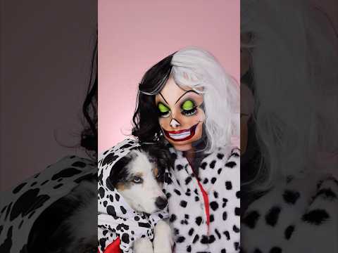 Cruella de vil & her Dalmatian INSANE MAKEUP