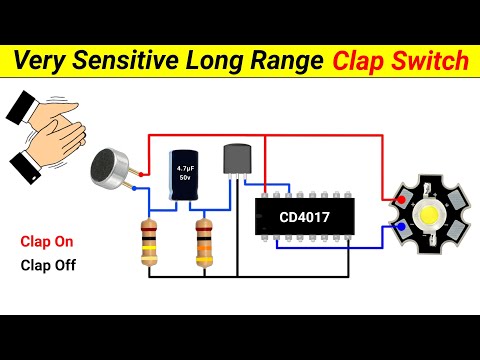 How to make a Clap Switch || using 4017 IC || Very Sensitive  Clap Switch || Science Project