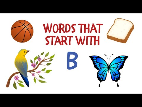 Words Starting with B! Pre-k learning videos, kindergarten learning fun, alphabet words for kids