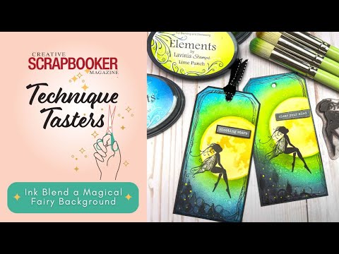 Ink Blend a Magical Fairy Background - Technique Tasters #360