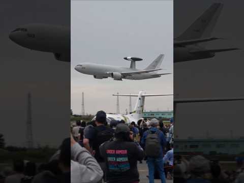 ファンタスティック！航空自衛隊は旅客機ベースの大型機もブン回す！E-767のローアプローチから激しい急上昇旋回！