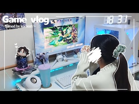 【Game vlog】夏休みが終わってしまう… / 原神キィニチガチャ / にじさんじグッズ開封🌈🌶