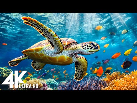 Ocean 4K - Sea Animals for Relaxation, Beautiful Coral Reef Fish in Aquarium(4K Video Ultra HD) #3