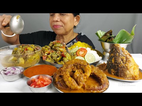 FOOD EATING SHOW FISH WITH FRIED RICE MUKBANG