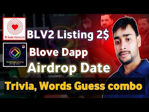 Today BLove trivia & words guess code | BLV Tokan 2$ listing | BFI Coin price Prediction || blove