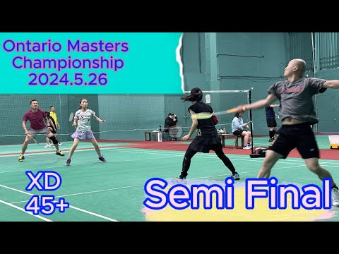 Ontario Masters Championship -- Semi Final XD 45+  Irene/Winson & Janet/Jing 安省羽毛球 MASTERS 混双準決賽