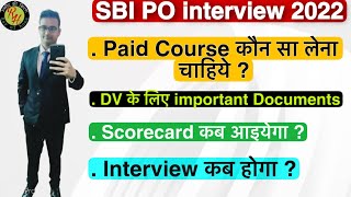 SBI PO interview tips 2022 | Documents list for SBI po DV | SBI PO 2022 |