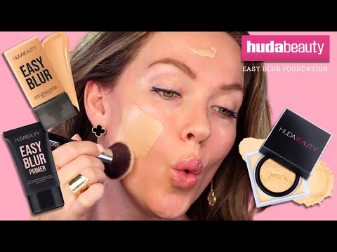 Huda Beauty's Easy Blur Foundation NO FILTER Makeup Tutorial