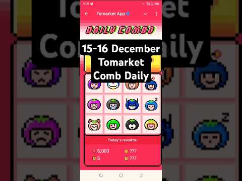 Tomarket daily combo today 🍅| Tomarket 15 December daily combo 🗓️ | Tomarket combo