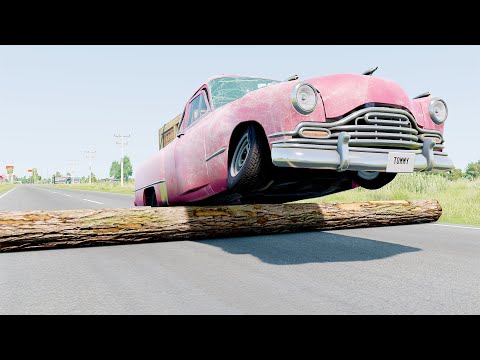 Mobil vs Fallen Tree #15 - BeamNG Drive